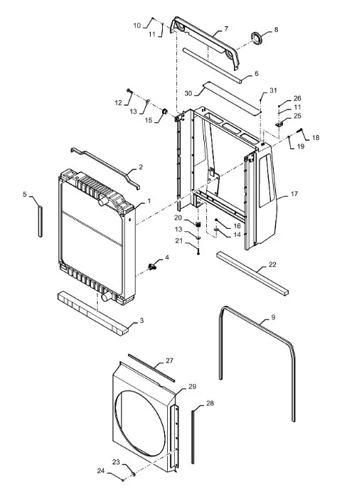 414785A1 - Кожух вентилятора охл. ДВС TJT9./St.